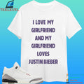 Nick Vamvo Wearing I Love My Girlfriend And My Girlfriend Loves Justin Bieber Shirt