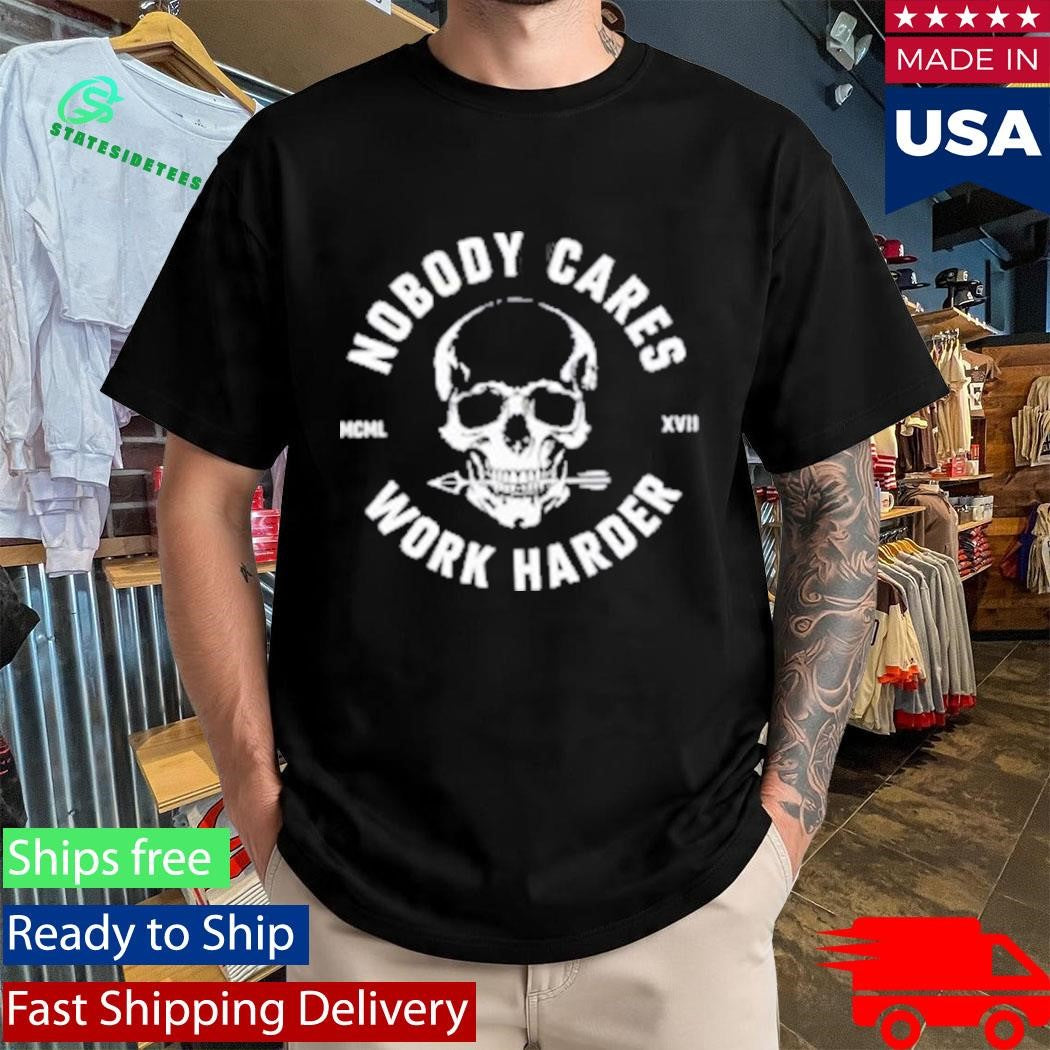 Nobody Cares Skull Cutoff Shirt