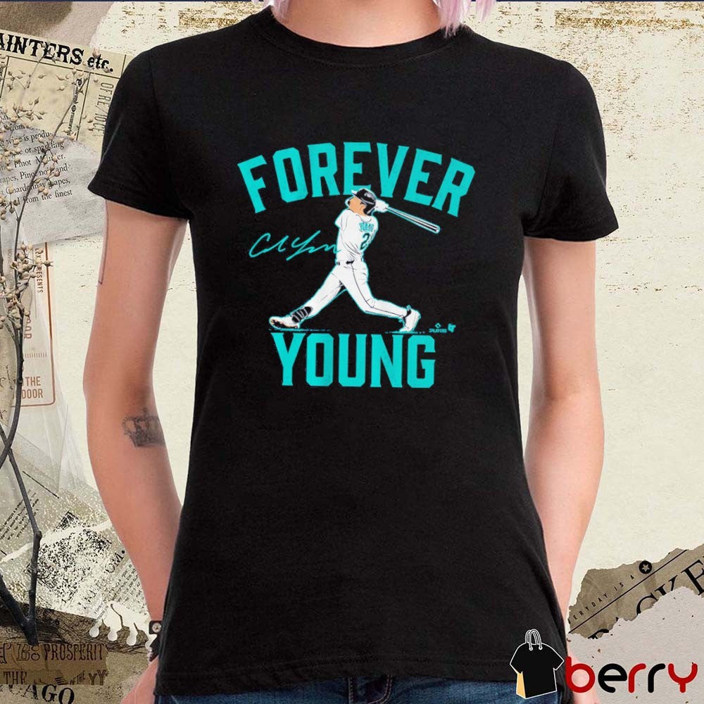 Cole Young Forever Young Seattle Mariners MLB Signature t-shirt