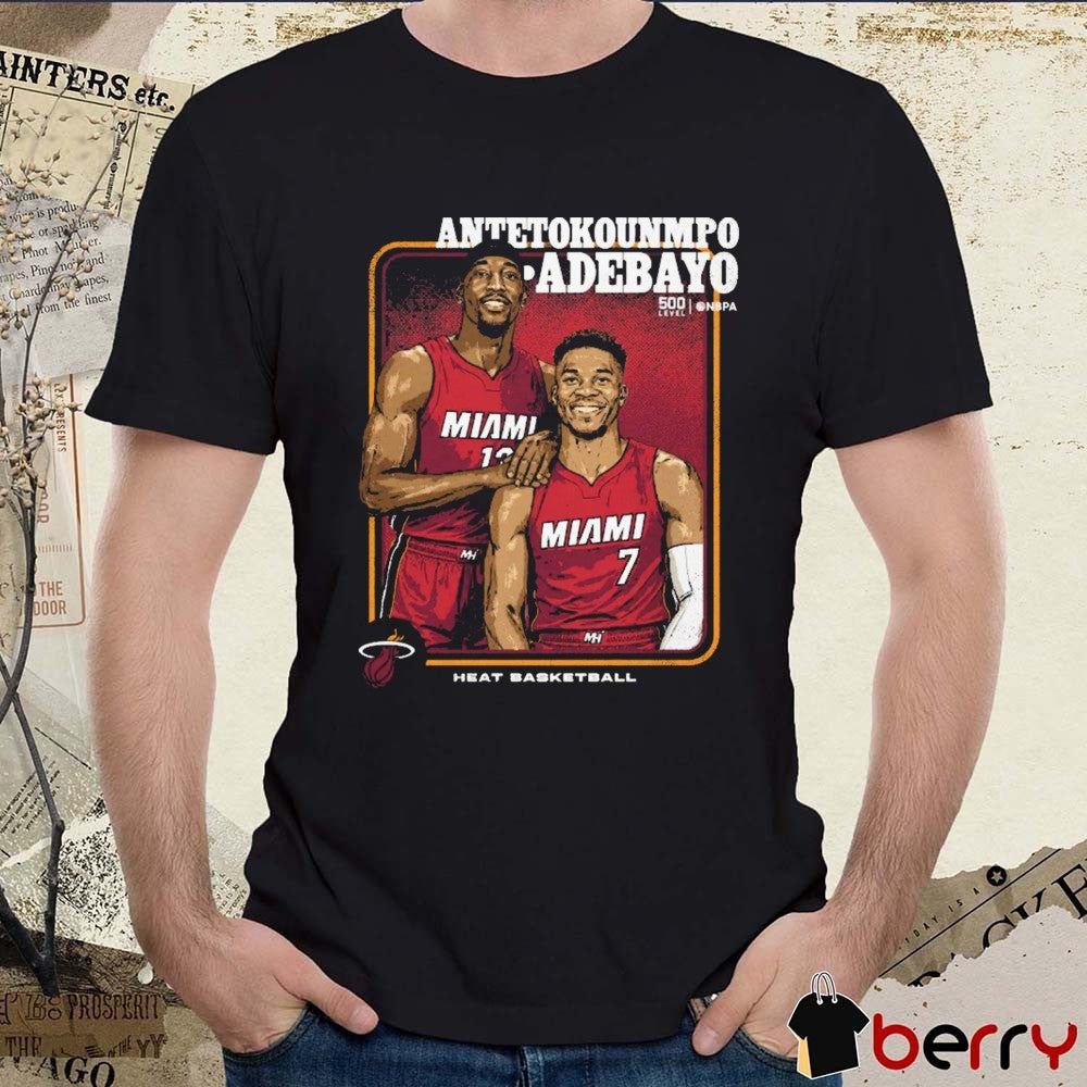 Giannis Antetokounmpo and Bam Adebayo Miami Heat Basketball NBA Step Brothers t-shirt