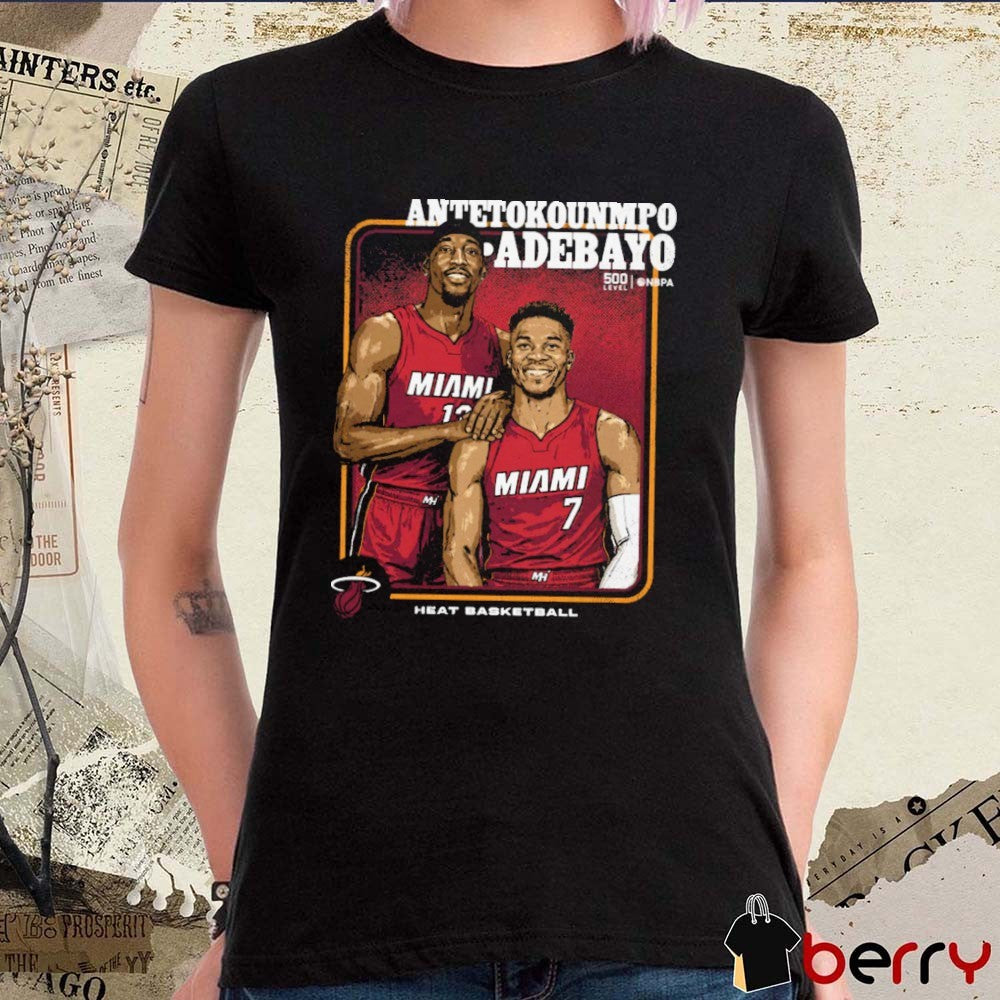 Giannis Antetokounmpo and Bam Adebayo Miami Heat Basketball NBA Step Brothers t-shirt
