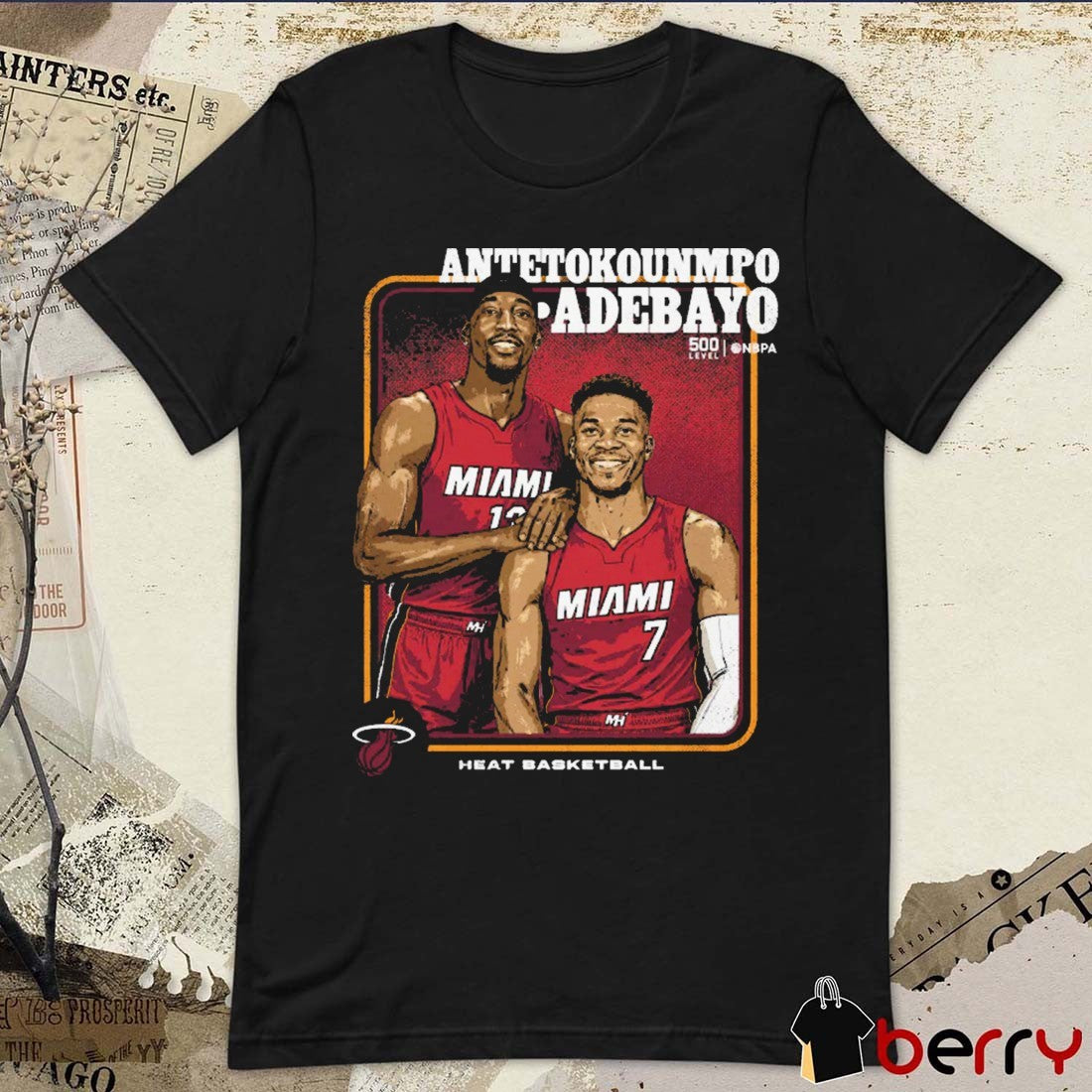 Giannis Antetokounmpo and Bam Adebayo Miami Heat Basketball NBA Step Brothers t-shirt