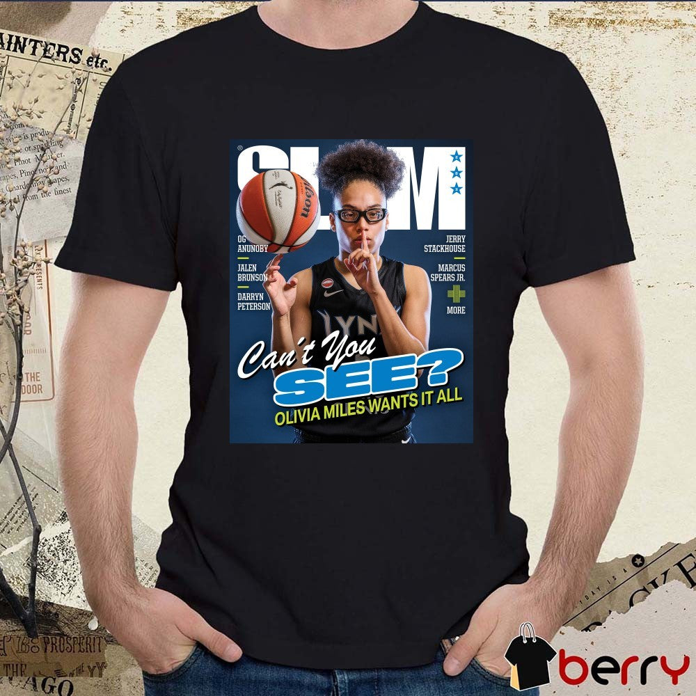 SLAM 263 Olivia Miles Can’t You See Minnesota Lynx WNBA Magazine Poster t-shirt