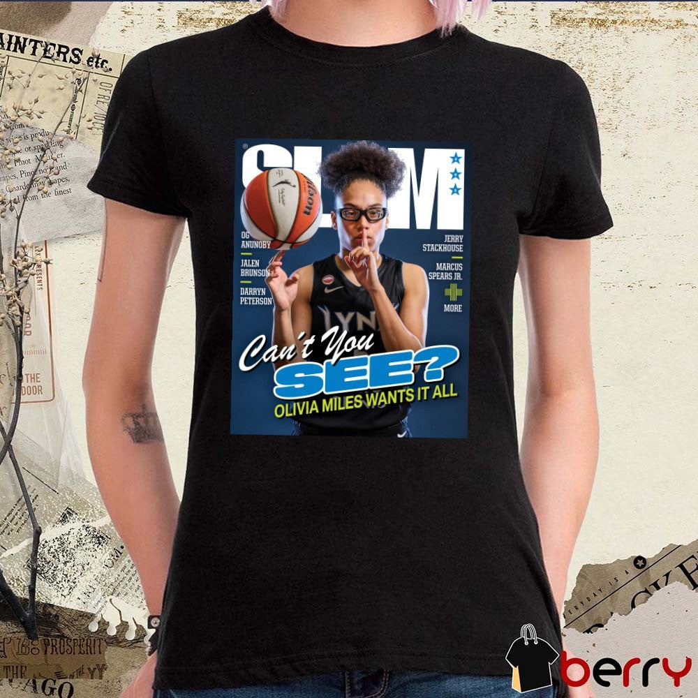 SLAM 263 Olivia Miles Can’t You See Minnesota Lynx WNBA Magazine Poster t-shirt