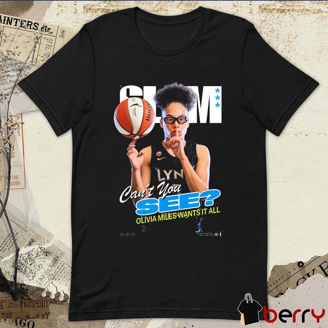 SLAM Cover Olivia Miles Can’t You See Minnesota Lynx WNBA t-shirt