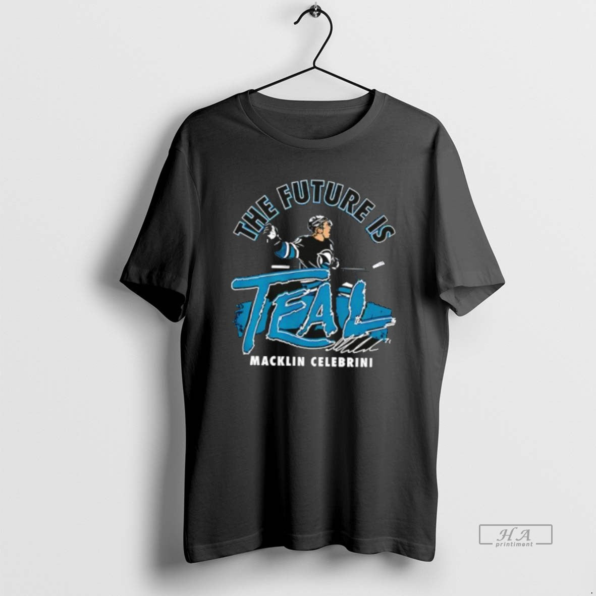 Official San Jose Sharks Macklin Celebrini The Future Is Teal