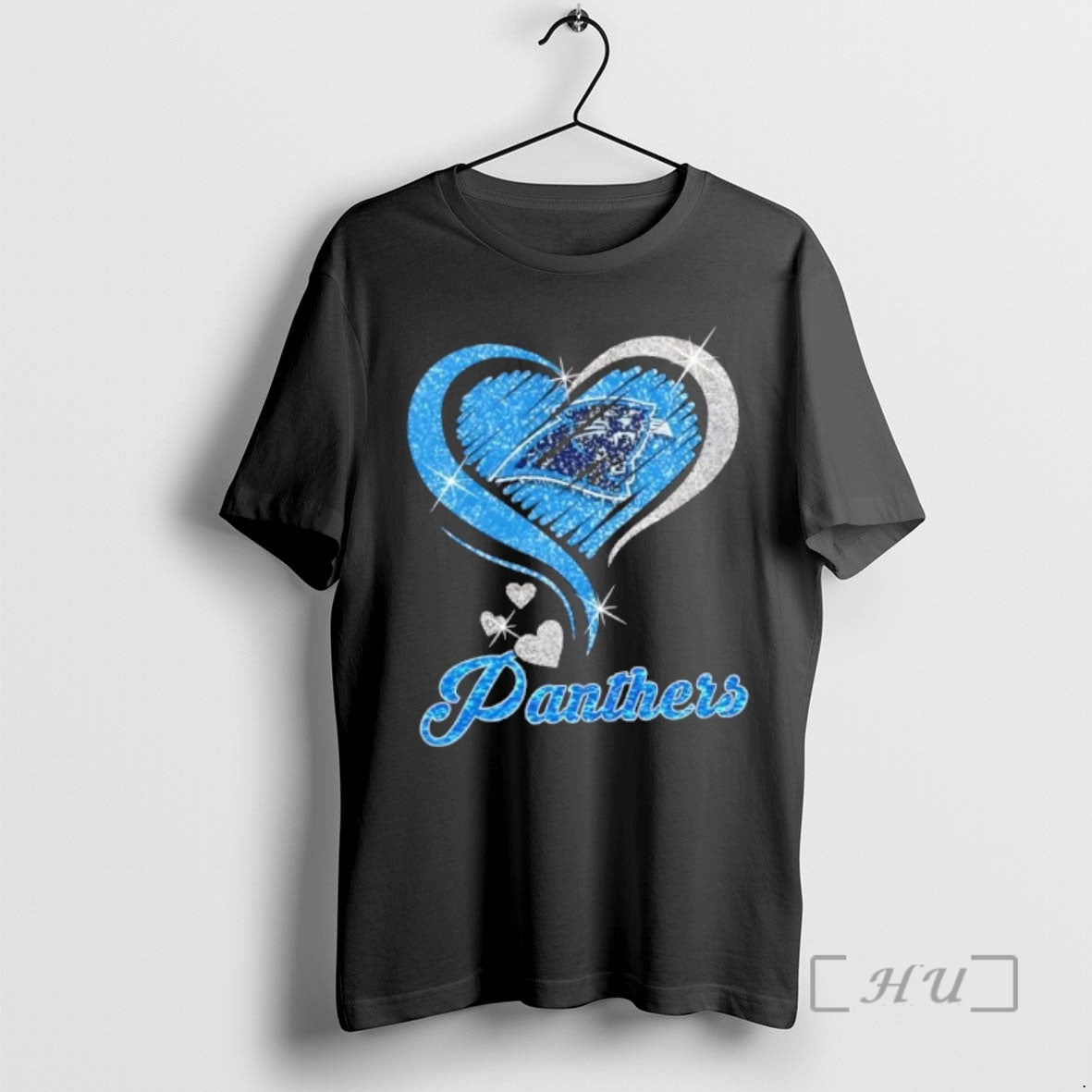 Officials Carolina Panthers Football In Glitter Heart Fans