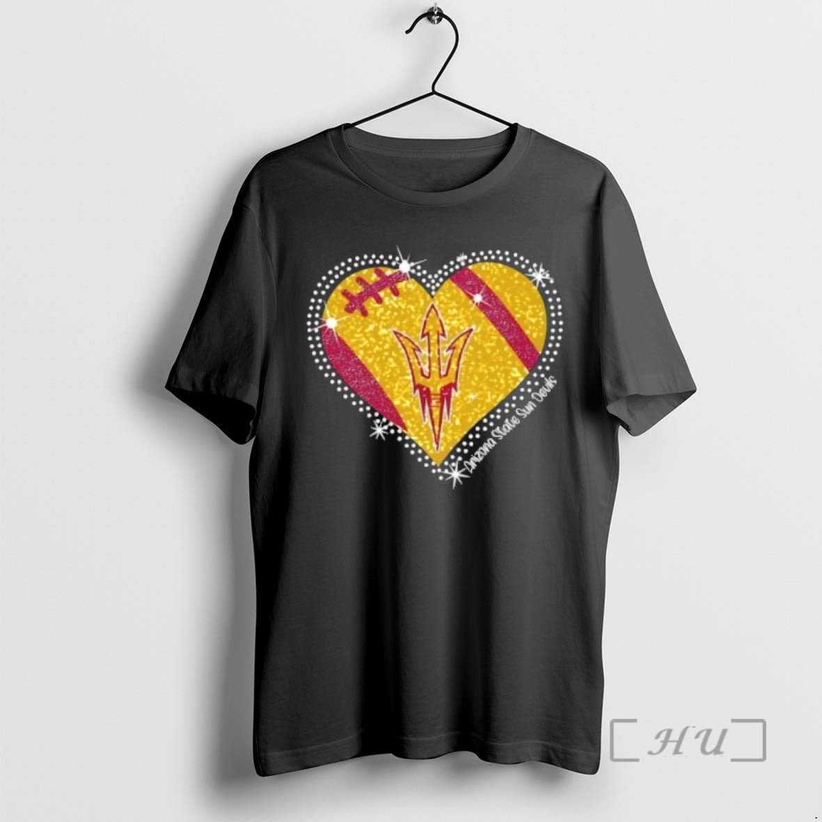 Officials Glitter Heart Arizona State Sun Devils Football Logo