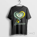 Officials Green Bay Packers Football In Glitter Heart Fans