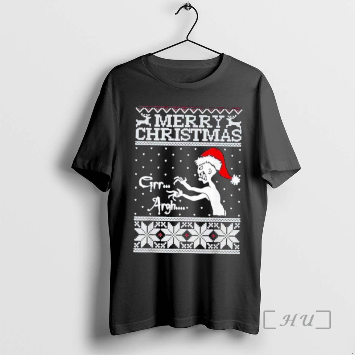 Officials Merry Christmas Grr Argh Ugly Zombie Santa