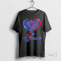 Officials New York Giants Football In Glitter Heart Fans
