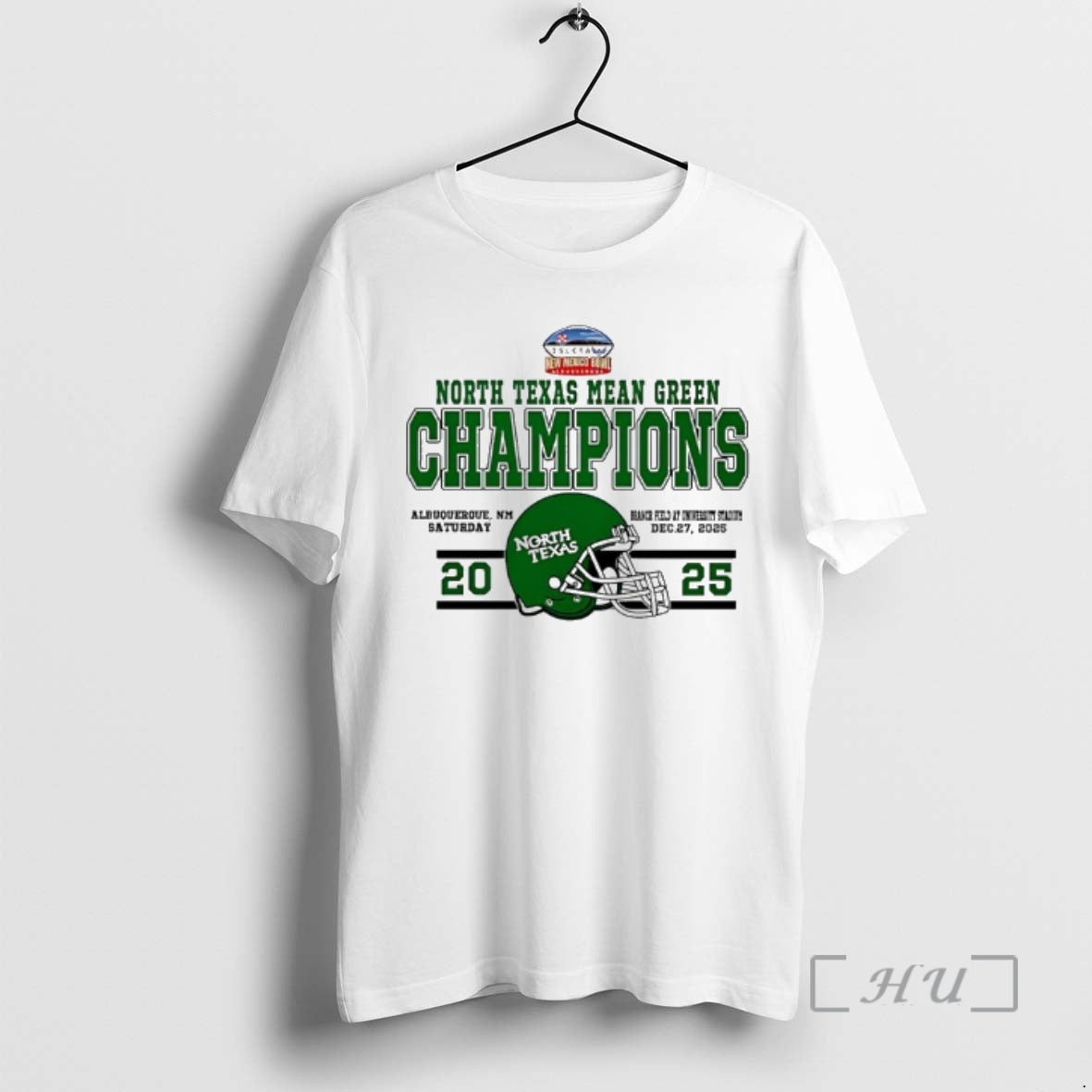 Officials North Texas Mean Green 2025 Isleta New Mexico Bowl Champions Football Premium T Shirts