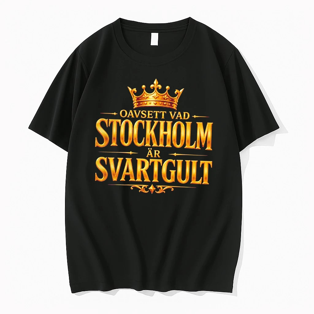 Officials Oavsett Vad Stockholm Ar Svartgult Aik Swedish Football Tee Premium T Shirt