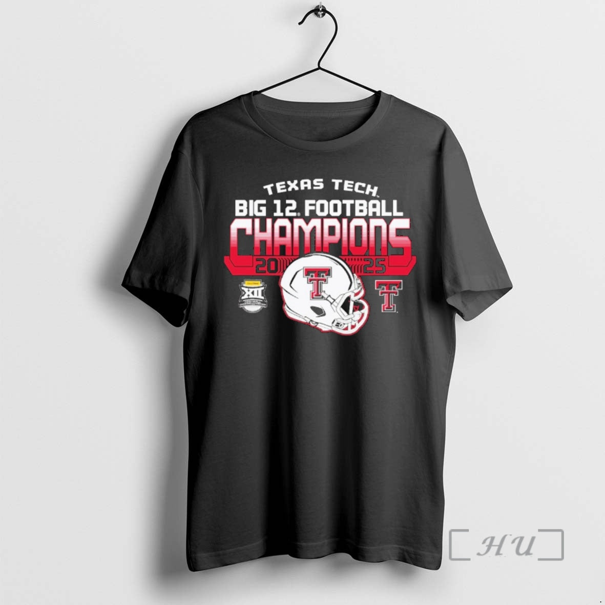 Officials Texas Tech Red Raiders Football 2025 Big 12 Champions Helmet Premium T Shirts Sweater