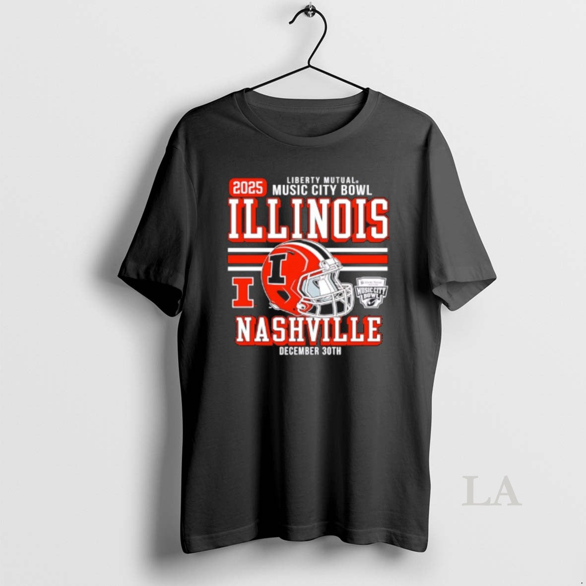 Original Illinois Football 2025 Music City Bowl Helmet