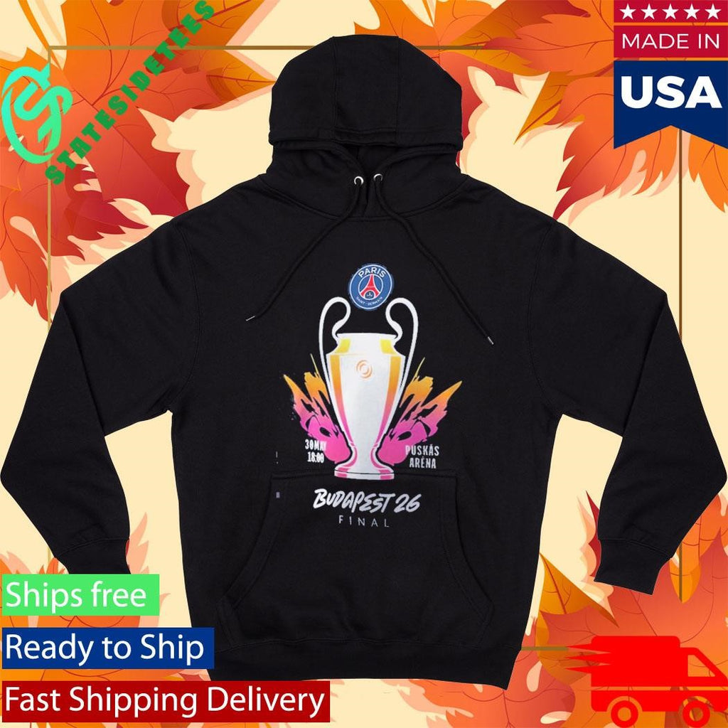 PSG Merch UCL Finalist Budapest 2026 Logo Shirt