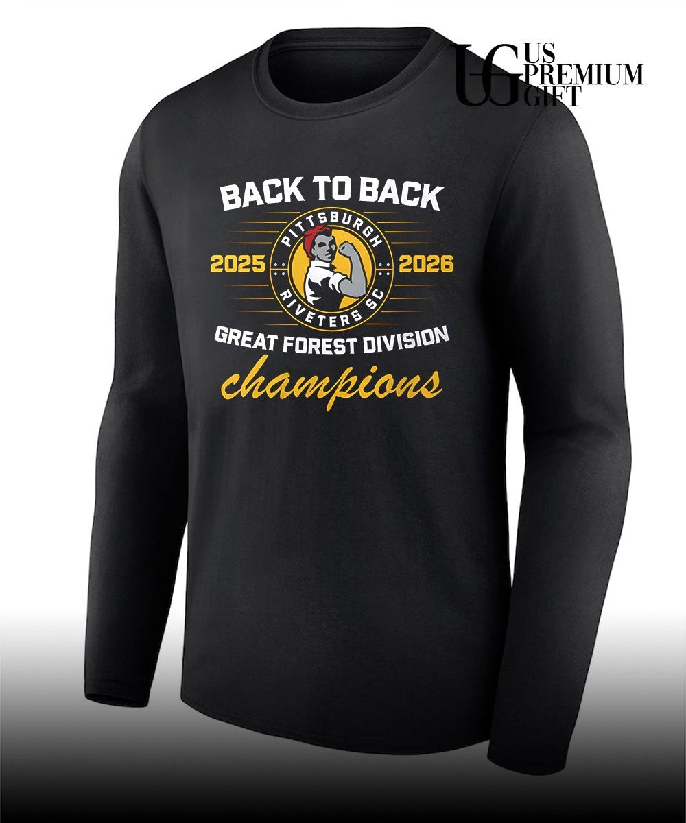 Pittsburgh Riveters SC Back To Back Green Forest Champs 2025-2026 shirt