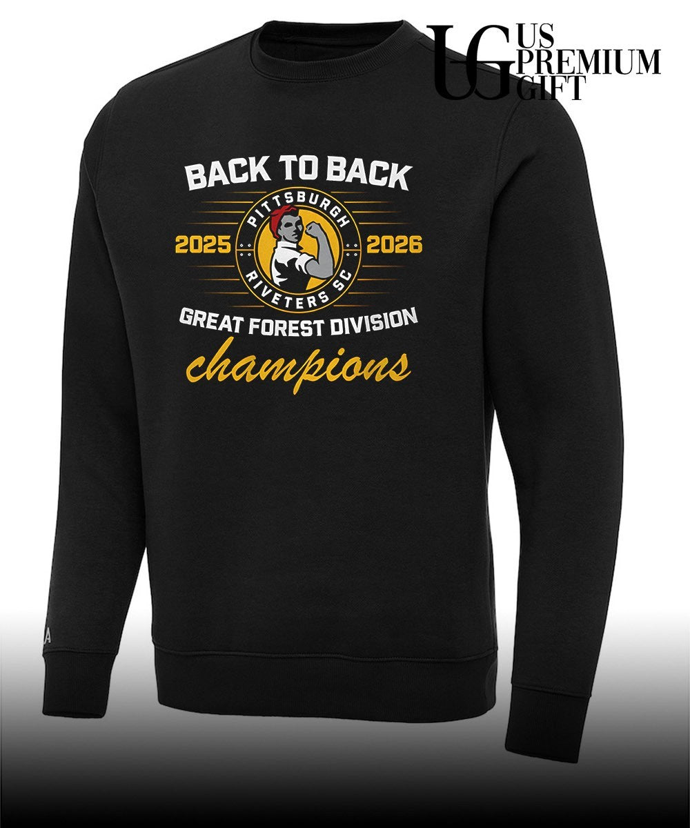 Pittsburgh Riveters SC Back To Back Green Forest Champs 2025-2026 shirt