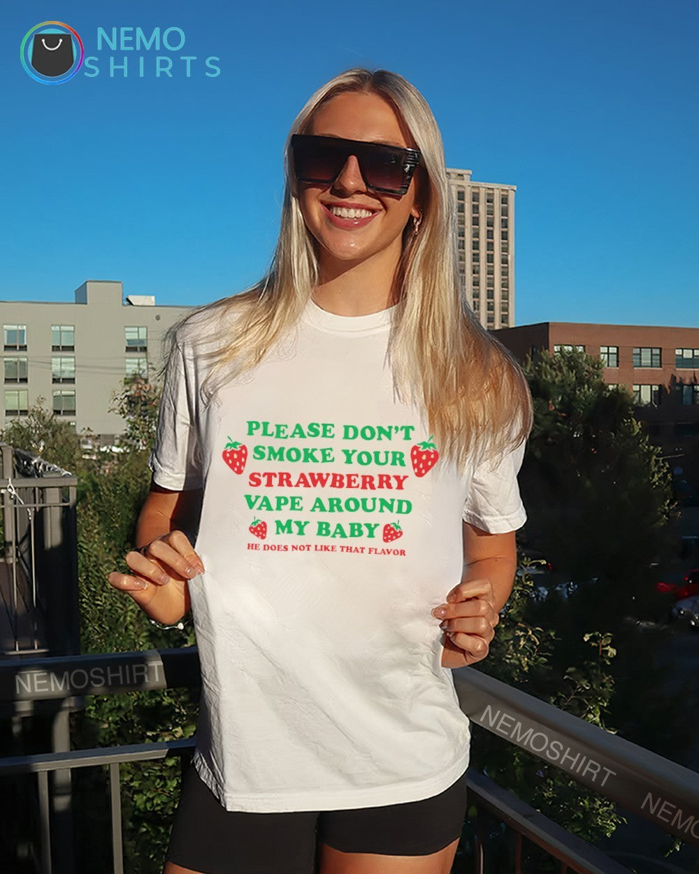 Please don’t smoke your strawberry vape around my baby shirt