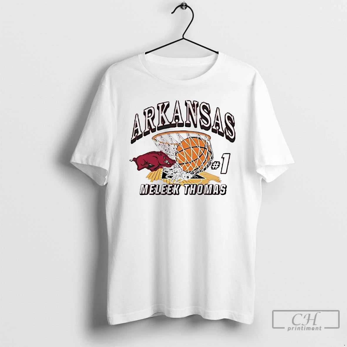 Premium Meleek Thomas Cut The Nets Arkansas Razorbacks