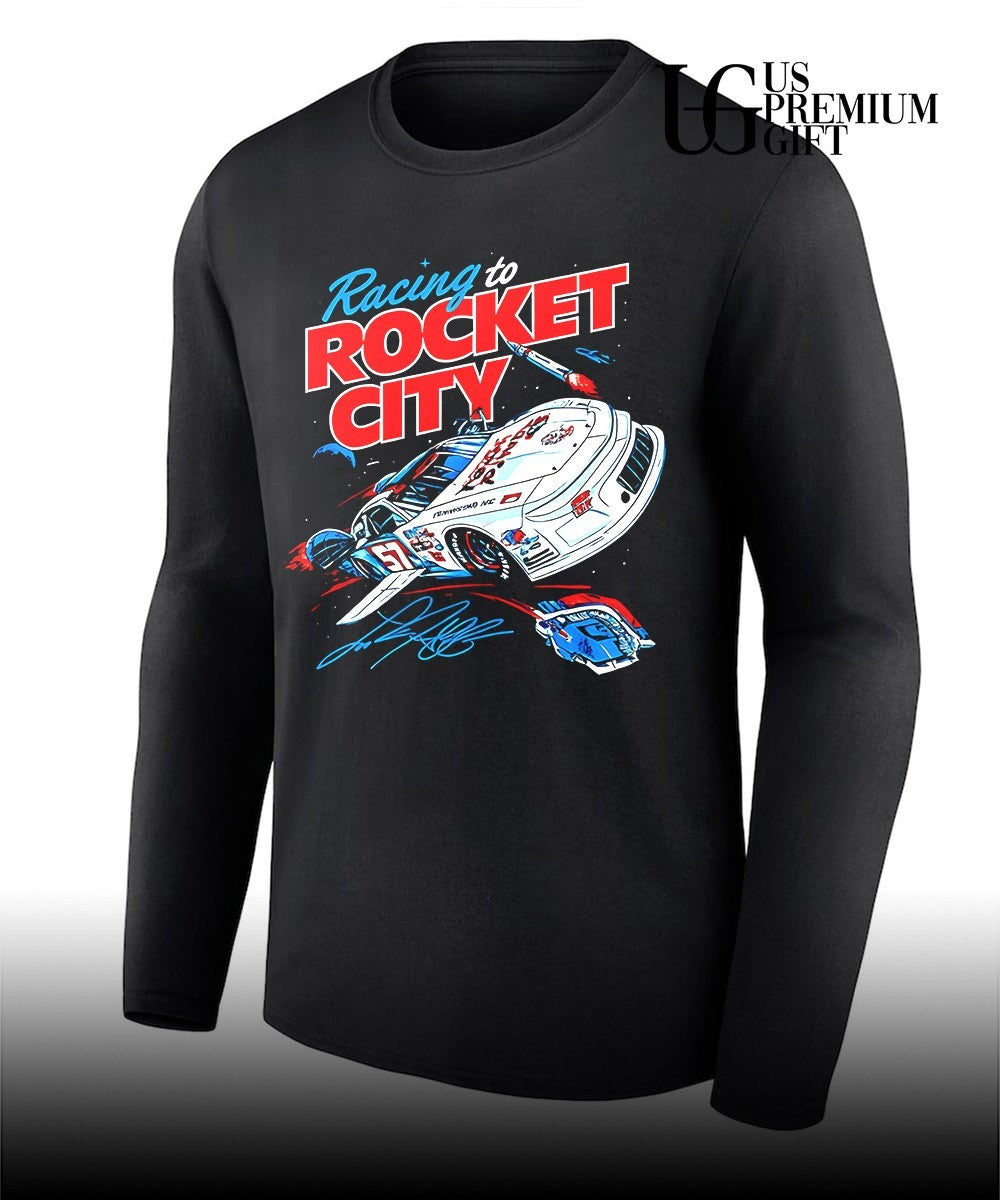 Racing to Rocket City 57 Claremont NC NASCAR Stock Car Speedway Motorsport signature shirt
