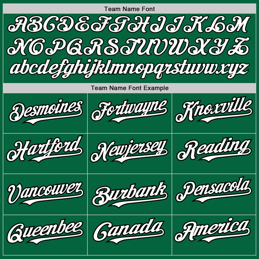 Custom Kelly Green White-Black Authentic Raglan Sleeves Baseball Jersey