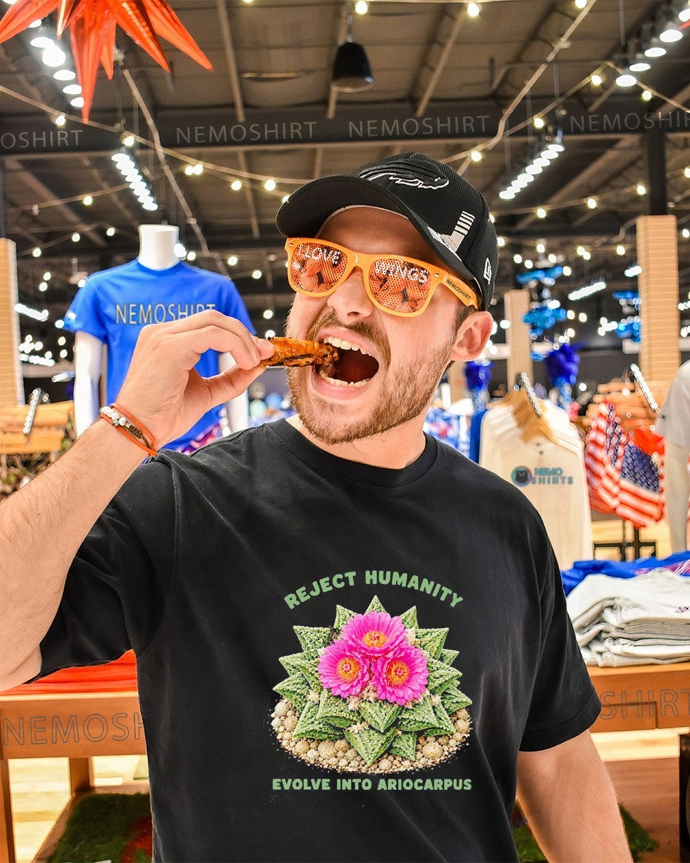 Reject humanity evolve into ariocarpus living rock cactus shirt