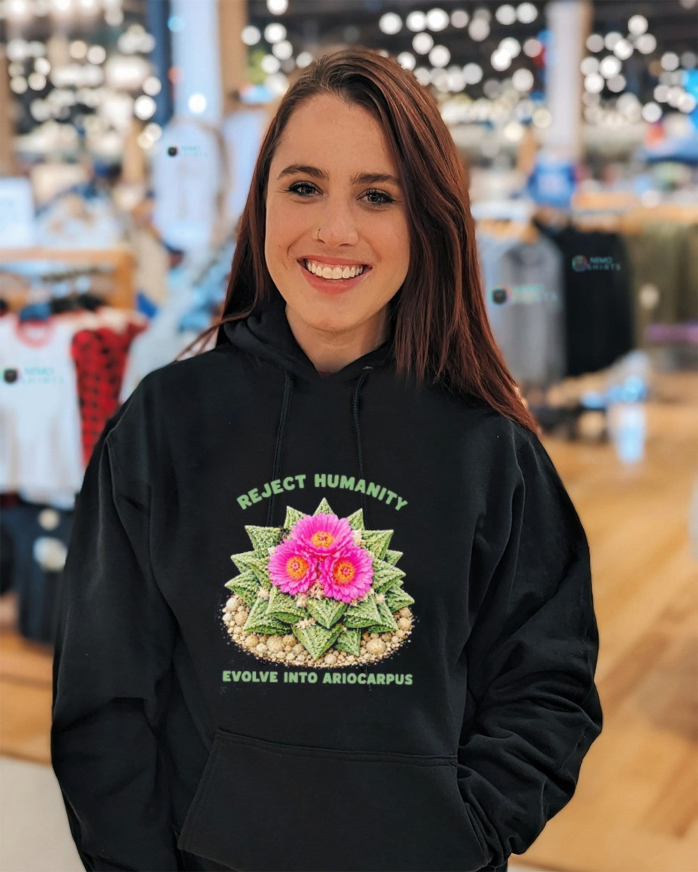 Reject humanity evolve into ariocarpus living rock cactus shirt