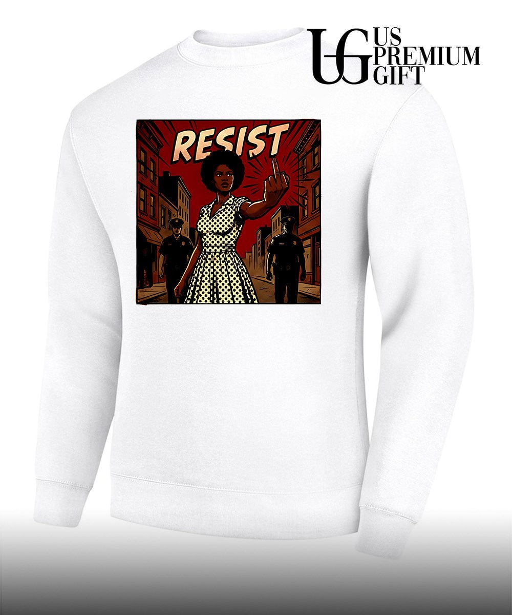 Resist Woman middle finger Illustration shirt