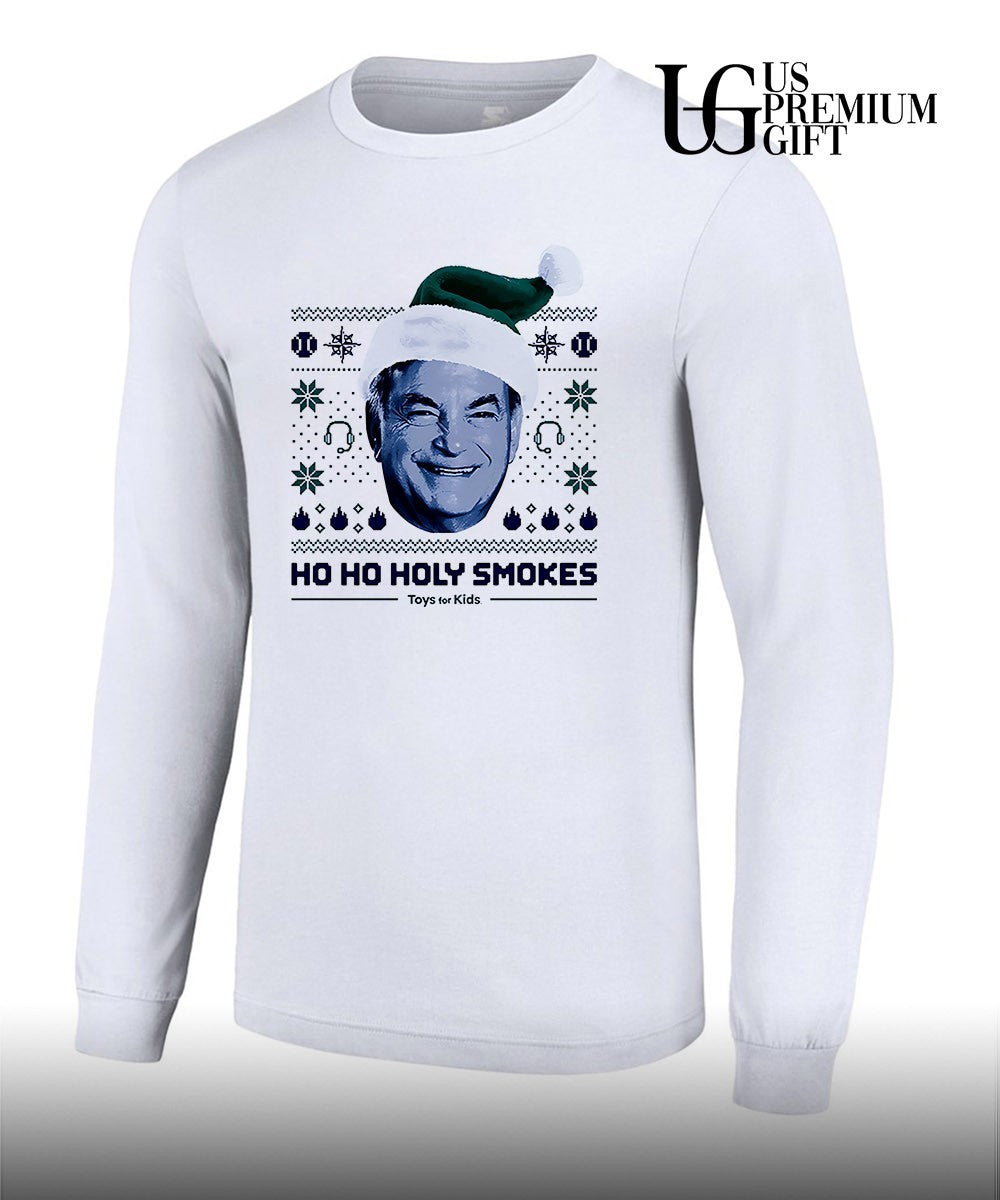 Rick Rizzs wearing santa hat Mariners Rizzsmas in July shirt