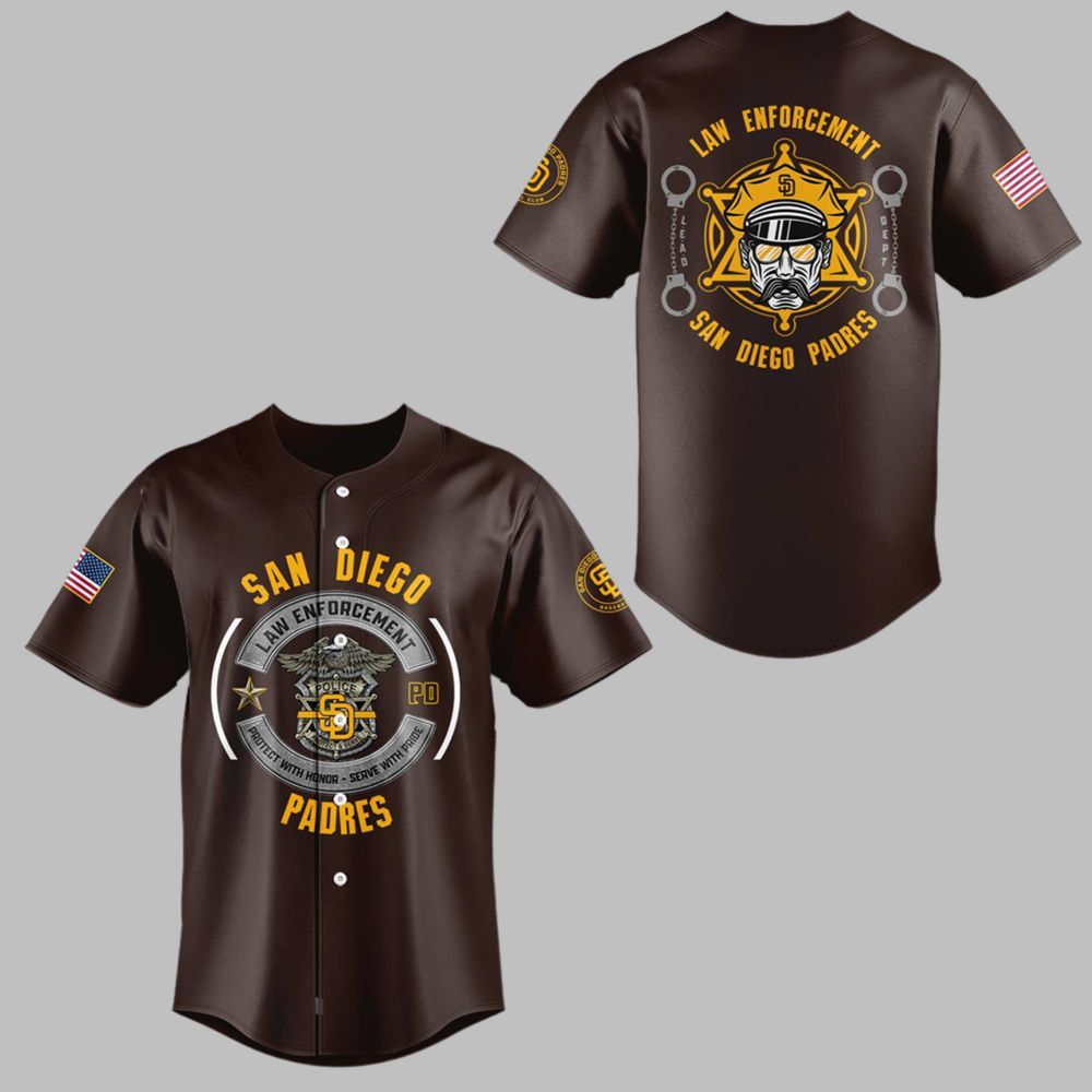 SD Padres National Law Enforcement Appreciation Day 2025 Jersey - Grishko.com