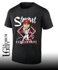 Sal Stewart Cincinnati Reds baseball caricature signature shirt