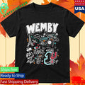 San Antonio Spurs NBA Spurs Victor Wembanyama Wemby Doodle Art French Alien Basketball T-shirt