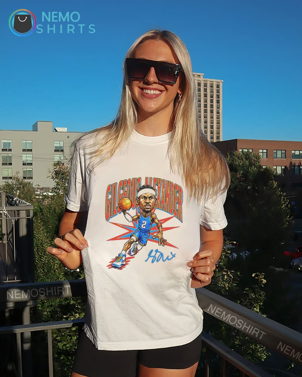 Shai Gilgeous-Alexander Oklahoma City Thunder signature caricature shirt