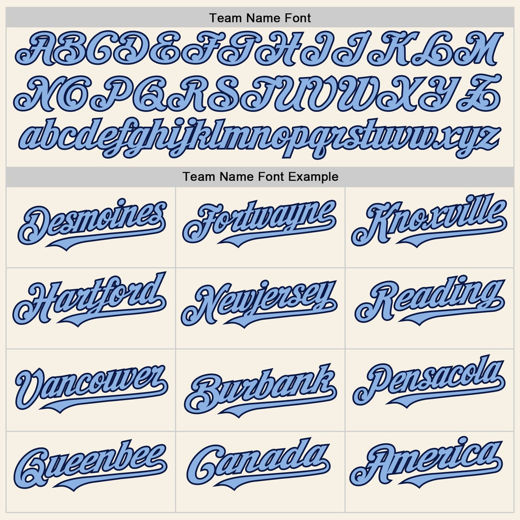 Custom Cream Light Blue-Navy Authentic Sleeveless Baseball Jersey