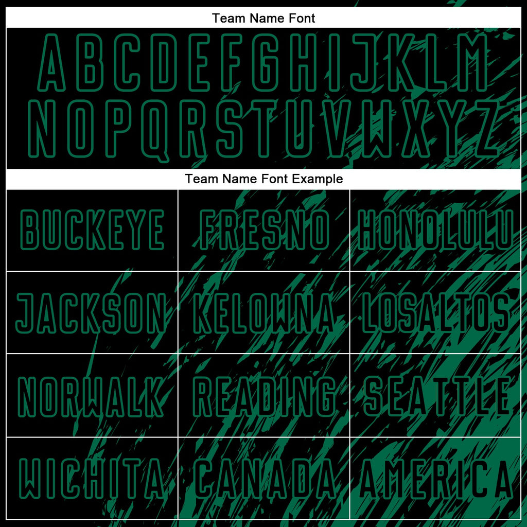 Custom Black Kelly Green Splash Sublimation Soccer Uniform Jersey