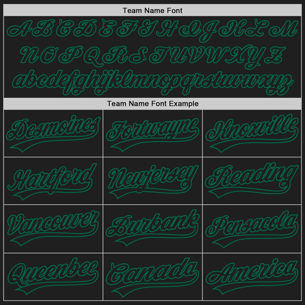 Custom Black Black-Kelly Green Two-Button Unisex Softball Jersey