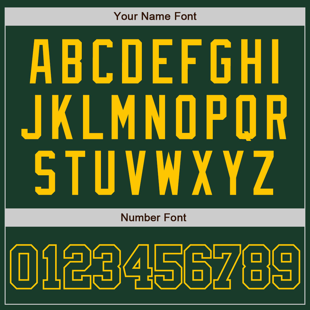 Custom Green Green-Yellow Two-Button Unisex Softball Jersey