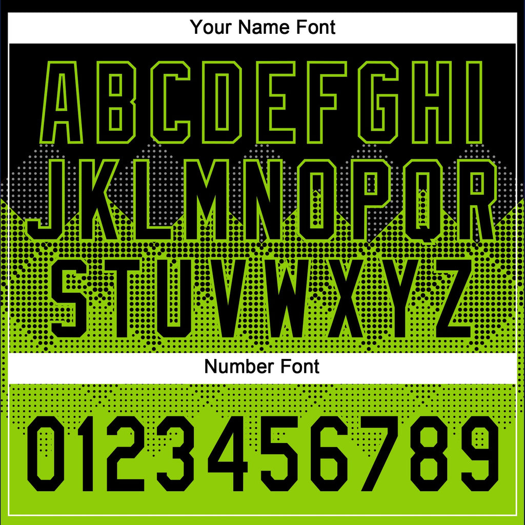 Custom Black Neon Green 3D Pattern Gradient Square Shapes Two-Button Unisex Softball Jersey