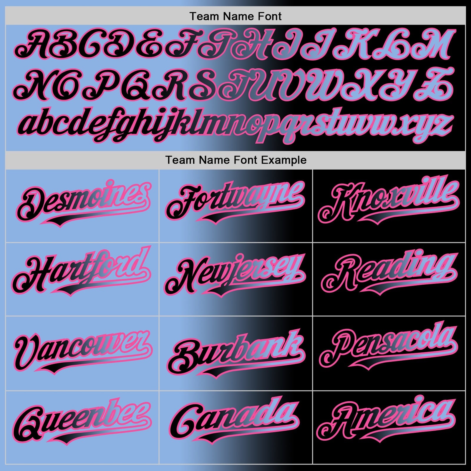 Custom Black Light Blue-Pink Gradient Fashion Two-Button Unisex Softball Jersey