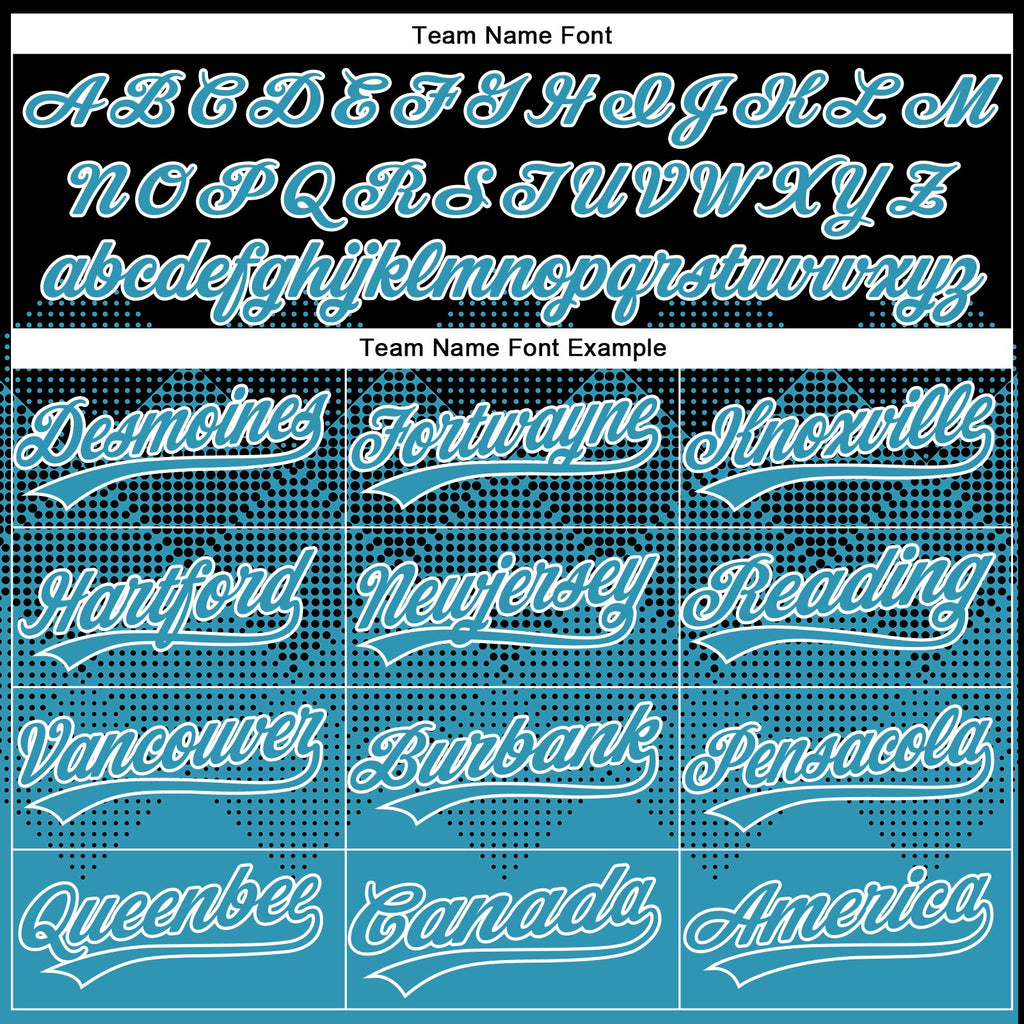 Custom Black Panther Blue-White 3D Gradient Square Shape Two-Button Unisex Softball Jersey
