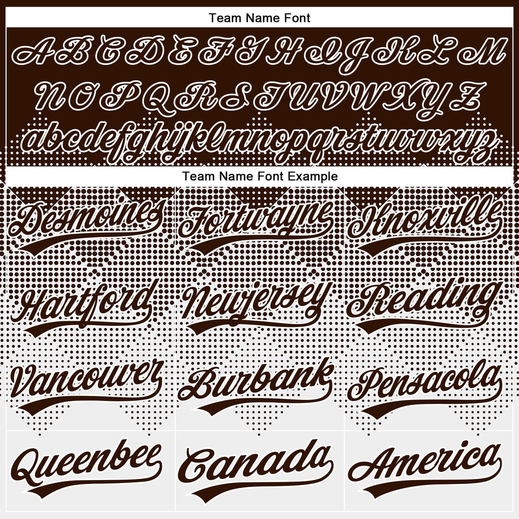 Custom Brown White 3D Gradient Square Shape Two-Button Unisex Softball Jersey