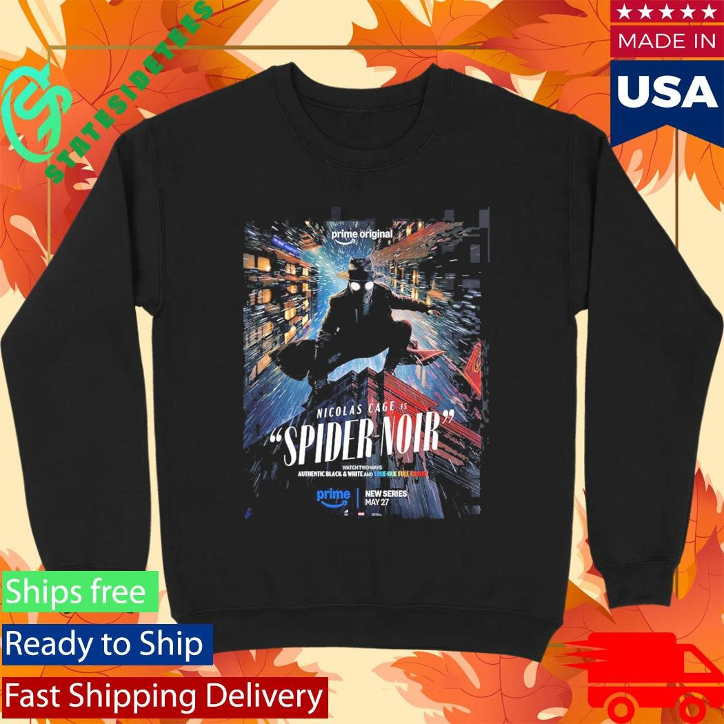 Spider-Noir Starring Nicolas Cage New Series Poster True Hue Full Color Version T-Shirt