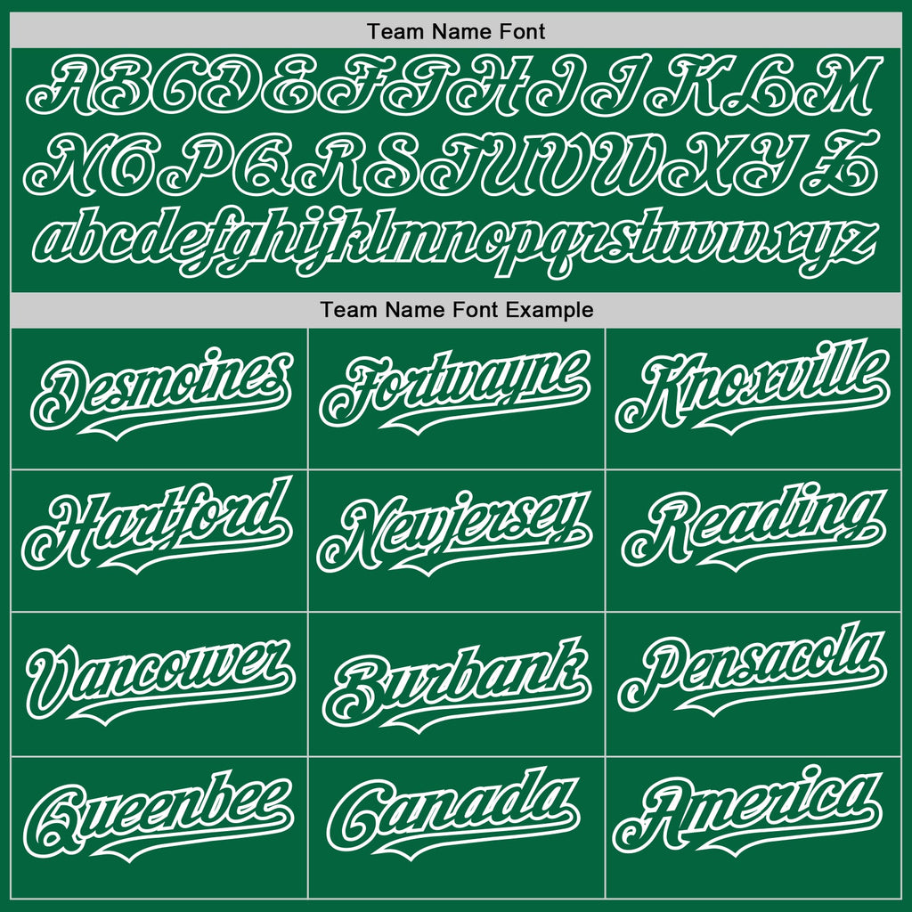 Custom Kelly Green White-Kelly Green Pinstripe Authentic Split Fashion Baseball Jersey