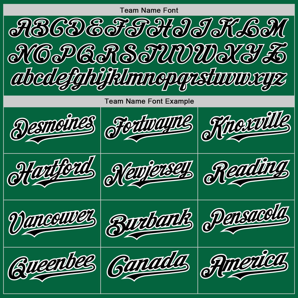 Custom Kelly Green White-Black Pinstripe Authentic Split Fashion Baseball Jersey
