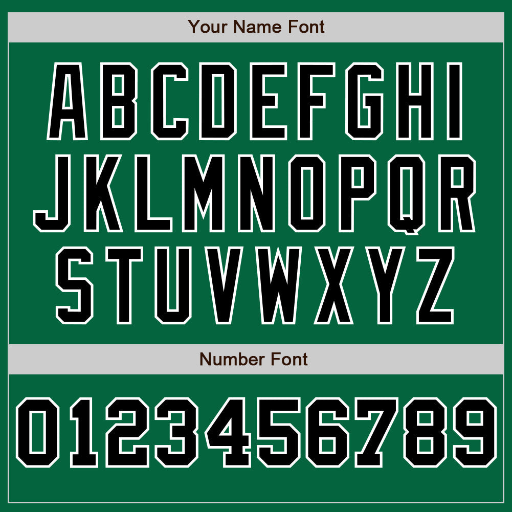 Custom Kelly Green White-Black Pinstripe Authentic Split Fashion Baseball Jersey
