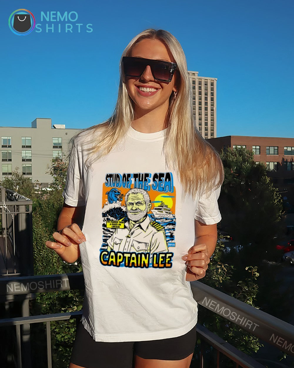Stud of the sea captain Lee I’m madder than a pissed on chicken shirt
