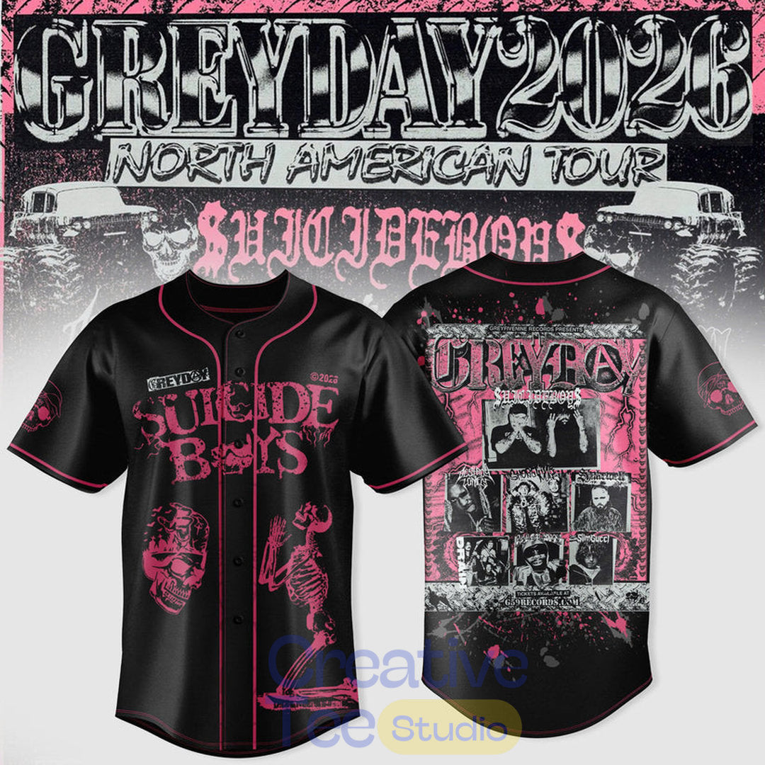 Suicideboys Greyday 2026 North American Tour Baseball Jersey
