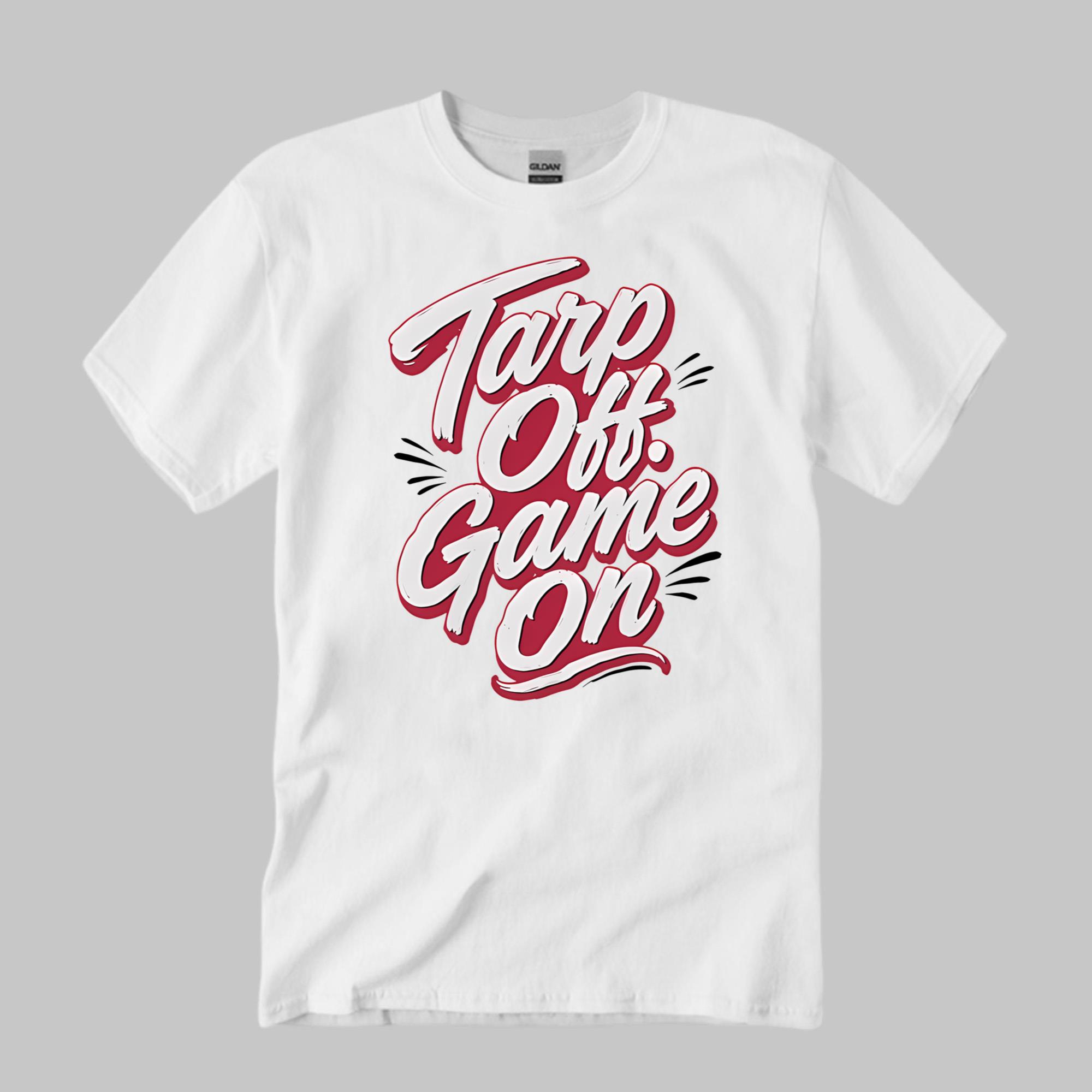 Tarps Off Game On Reds Shirt