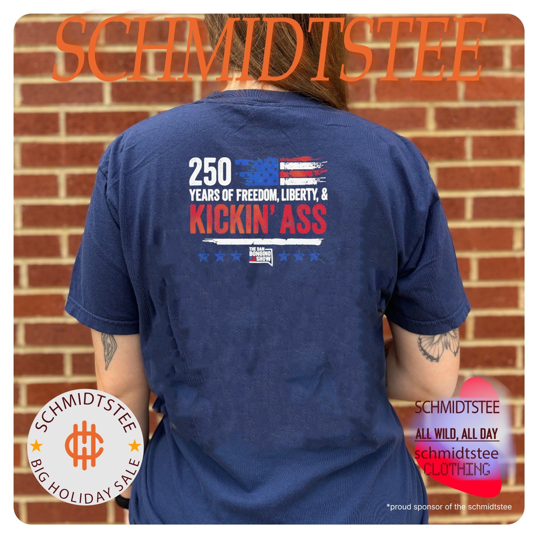 The Dan Bongino Show 250 Years of Freedom Liberty and Kickin’ Ass shirt